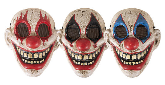 Masque clown cruel - adulte - couleur aléatoire