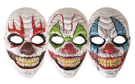 Masque clown maléfique - adulte - couleur aléatoire