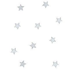 10 Mini miroirs étoiles argentés 3 x 3 cm