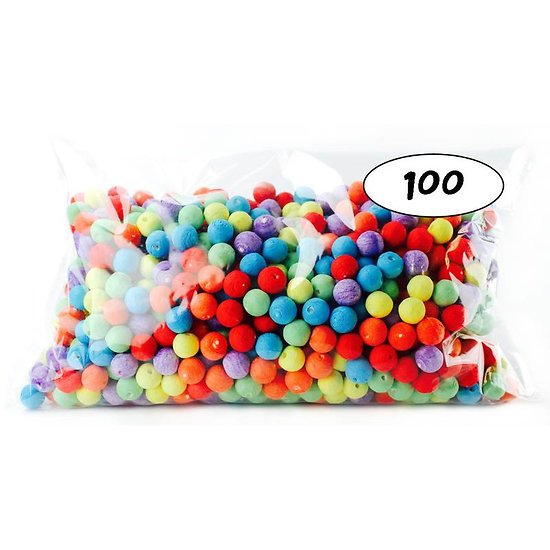 Sachet de 100 boules multicolores CEE