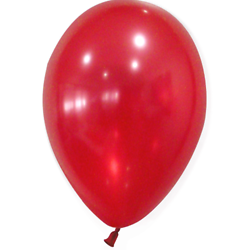50 Ballons rouges métallisés 30 cm