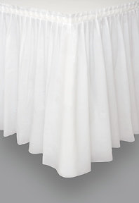 Jupe de table en plastique blanc 73 x 426 cm