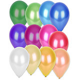 50 Ballons multicolores métallisés 30 cm