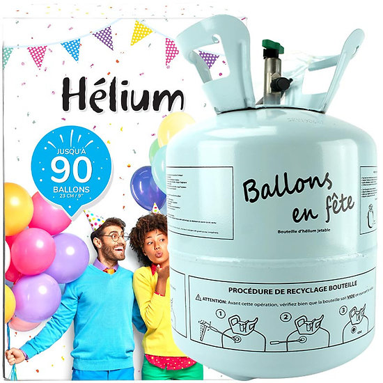 Bouteille hélium pour env. 90 ballons