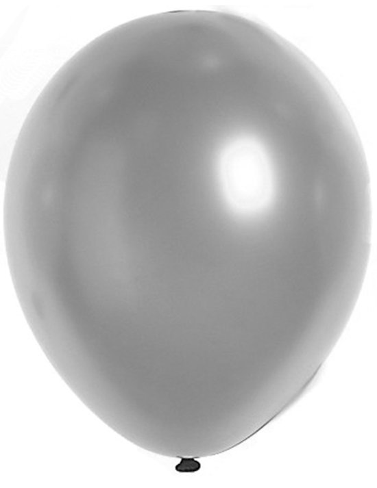 100 Ballons argentés métallisés 29 cm