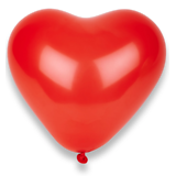 100 Ballons cœurs rouges 32 cm