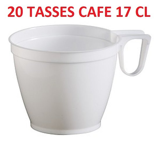 20 Tasses à café 17 Cl Blanche