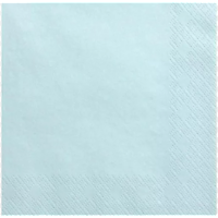 Lot de 40 Serviettes soft touch 38x38cm 2 plis - Bleu Ciel