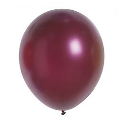  12 Ballons métallisés bordeaux 28 cm