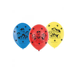6 Ballons latex Pat' Patrouille™ 23 cm