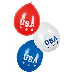 6 Ballons USA 25 cm