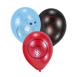 6 Ballons en latex Ladybug™ 22,8 cm