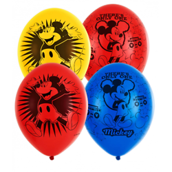 6 Ballons en latex Mickey Mouse™ 27,5 cm
