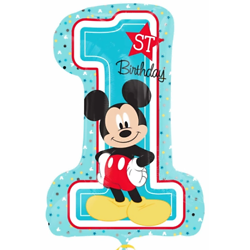 Ballon chiffre 1 aluminium Mickey™ 48 x 71 cm