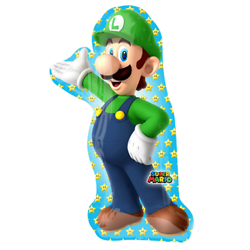 Ballon en aluminium Luigi Super Mario Bros™ 50 x 96 cm