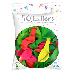 50 Ballons fluo 26 cm