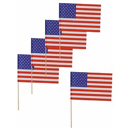 12 pics drapeaux USA 11x7,5 cm