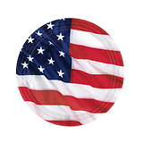 8 Assiettes drapeau américain 27 cm