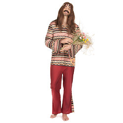 Déguisement hippie bordeaux homme