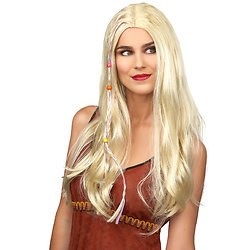 Perruque hippie blonde adulte