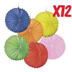12X Lampions ballon 22 cm uni coloris assortis