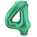 Ballon aluminium vert métallique chiffre 85 cm