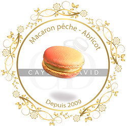 Macaron de Paris pêche-abricot