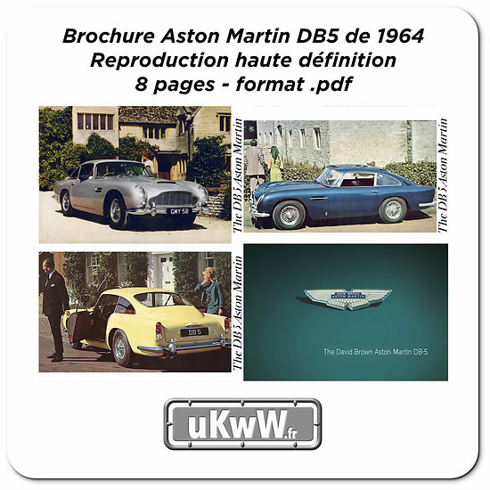 1964 Aston Martin DB5 catalogue 8P au format PDF