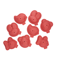 PROFLEX Framboise Coffret 8 moules animaux 3D (4 animaux)