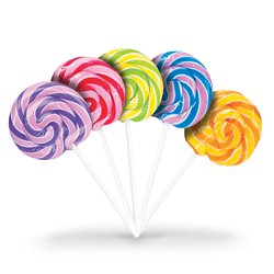 Sucette spirale ronde Rainbow pop 25g