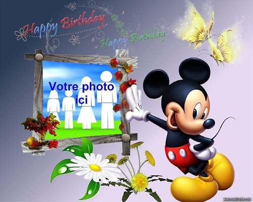Cadre photo anniversaire Mickey