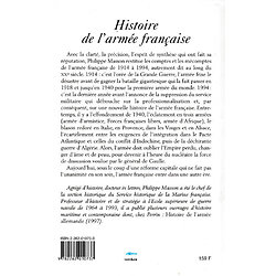 Histoire de l'armée française de 1914 à nos jours ( Philippe MASSON ) - Grand format relié