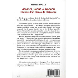 Georges, Simone et Salomon - Histoire d'un réseau de résistance ( Pierre STOLZE ) - Grand format