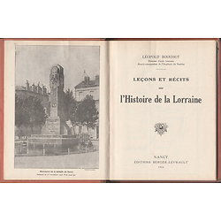 Leçons et récits sur l'histoire de la Lorraine ( Léopold BOUCHOT ) - Berger Levrault - 1932