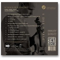 Le violon de Rothschild ( Lyonel SCHMIT, violon - Julien GUENEBAUT, piano ) - CD album. 2 disques