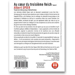 Au coeur du troisième Reich - Tome 1 ( Albert SPEER ) - Livre audio 2 CD MP3