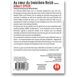 Au coeur du troisième Reich - Tome 2 ( Albert SPEER ) - Livre audio 1 CD MP3