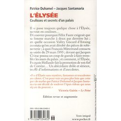 L'Elysée - Coulisses et secrets d'un palais ( Patrice DUHAMEL, Jacques SANTAMARIA )