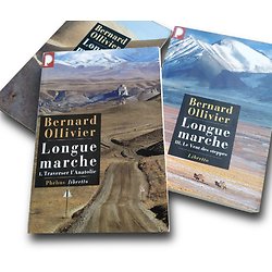 Lot de livres - Longue marche : À pied de la Méditerranée jusqu'en Chine par la route de la soie - Tomes 1, 2 et 3 ( Bernard OLLIVIER ) - Poche
