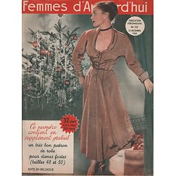 Femmes d'Aujourd'hui, N°242 (22 décembre 1949) - Magazine vintage COMPLET, avec patron