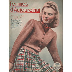 Femmes d'Aujourd'hui, N°246 (19 janvier 1950) - Magazine vintage COMPLET, avec patron