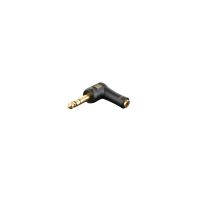 ADAPTATEUR JACK FEMELLE STEREO 3.5mm / JACK MALE STEREO 6.35mm COUDE 90°