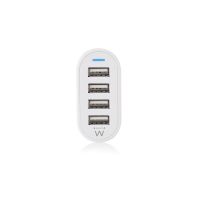 CHARGEUR 4 PORTS USB 230V 4.5A MAX TOTAL