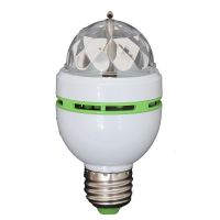 LAMPE E27 MICRO EFFET DE LUMIERE ROTATIF A 3 LED RVB