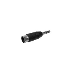 ADAPTATEUR DIN MALE 5 BROCHES 180° VERS JACK MALE 6.35 MM STEREO (70100)