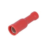 10 COSSES RONDES CYLINDRIQUES FEMELLE 4mm ROUGE 0.5-1.50mm² (6080)