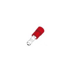 10 COSSES CYLINDRIQUES 4MM MALE ROUGE 0.5-1.0MM² (6080)