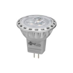 LAMPE 12V 2.5W MR11/GU4 LED BLANC CHAUD 2800°K 170 LUMENS