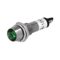 VOYANT LED VERT 12Vcc METAL 8.2mm IP40 (6080)