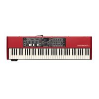 CLAVIER 73 NOTES WATERFALL SEMI-LESTEES NORD ELECTRO5 ROUGE